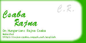 csaba rajna business card